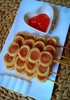 Foto resep Sate sosis gulung