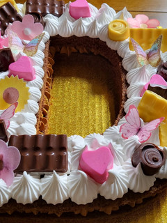 Una foto de Torta Brownie primaveral sin gluten