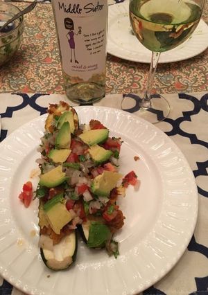 A picture of Zucchini Taco Boats.