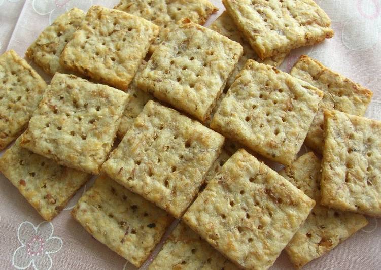 Potato Crackers with Bonito Flakes and Cheese