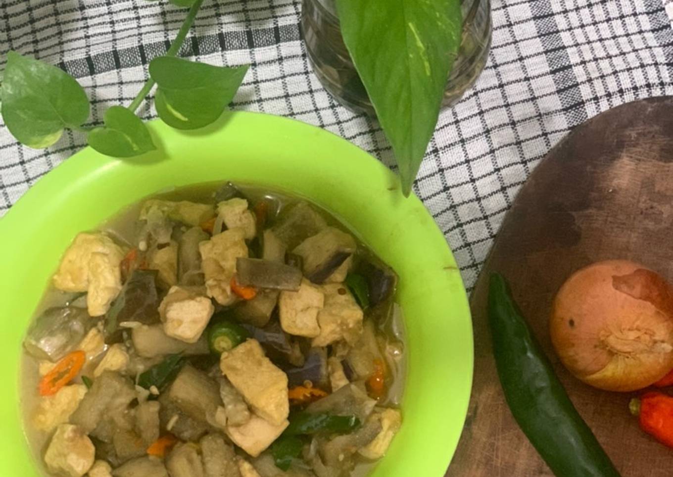 Tumis terong Tahu