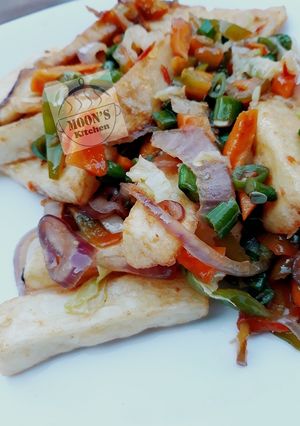 A picture of Sweet and sour Yam😄.
