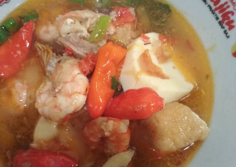 Tomyang tofu udang pedas