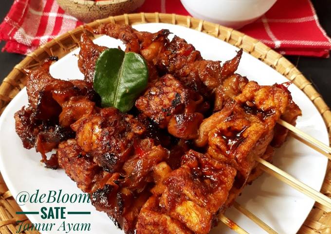 Bagaimana Membuat 452. Sate Jamur Tahu Ayam Tempe (Murtape) #SeninSemangat #BikinR yang Bisa Manjain Lidah