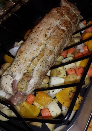 A picture of Easy Stuffed Pork Tenderloin.