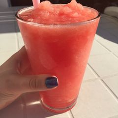 A picture of Watermelon Slushie - ONLY TWO INGREDIENTS AND VERY HEALTHY!.