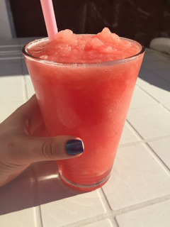 A picture of Watermelon Slushie - ONLY TWO INGREDIENTS AND VERY HEALTHY!.