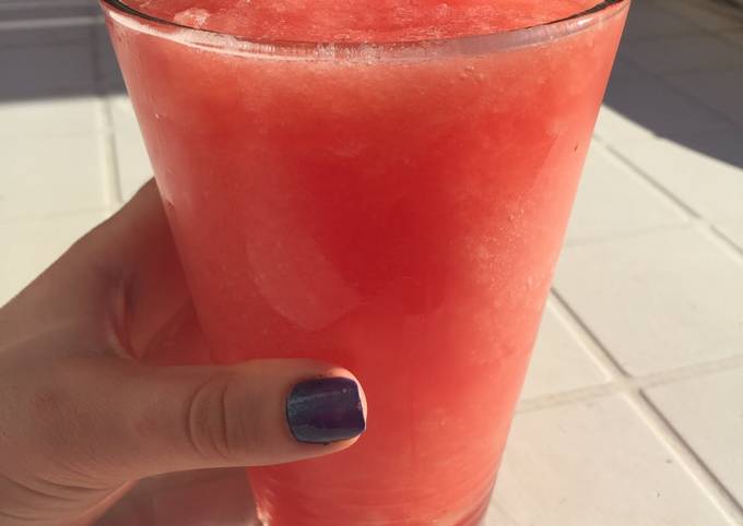 Recipe of Quick Watermelon Slushie - ONLY TWO INGREDIENTS AND VERY HEALTHY!