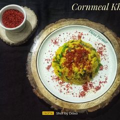 A picture of Cornmeal Khichu / Makai Nu Khichyu.