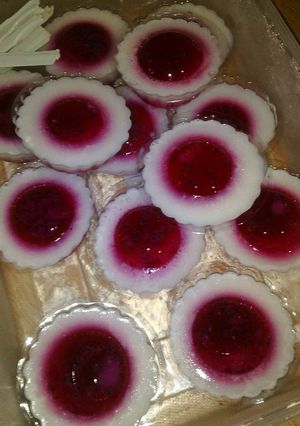 Foto resep Pudding telur ceplok buah naga