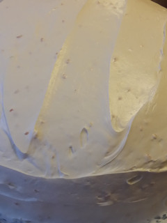 A picture of Blood orange carrot cake.