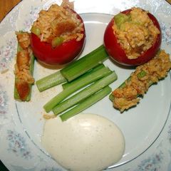 A picture of taisen's stuffed tomatoes experiment.