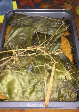 Una foto de Pib (tamal yucateco)