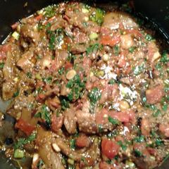 A picture of Aubergine Bhartha.