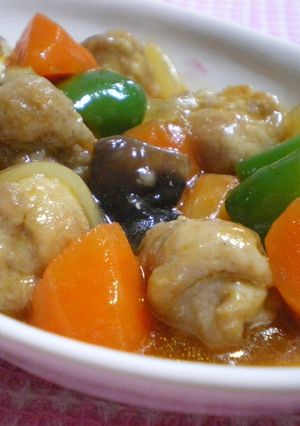 A picture of Light and Tender Meatball-Style Sweet and Sour Pork with Thinly Sliced Pork.