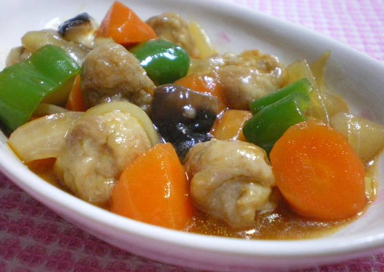 Light and Tender Meatball-Style Sweet and Sour Pork with Thinly Sliced Pork