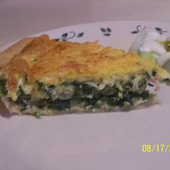 Ham Spinich and onion Quiche A picture of Ham Spinich and onion Quiche.