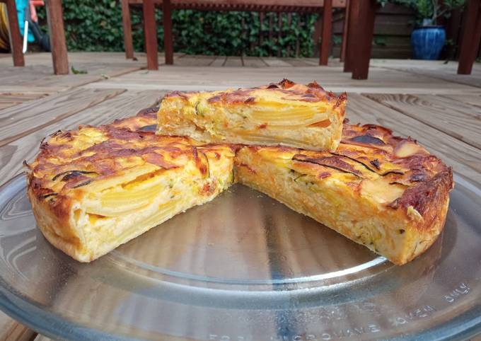Gâteau invisible courgettes cheddar