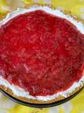 Frolla alle mandorle con crema al formaggio (senza lattosio) e composta di fragole