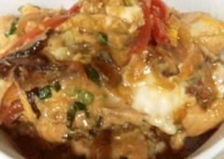 Recipe of Ultimate Creamy and Colorful Chicken and Egg Rice Bowl