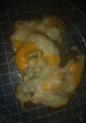 Una foto de Bondiola y berenjena al horno con salsa blanca #porunmundomejor