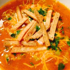 A picture of Chicken Tortilla Soup.