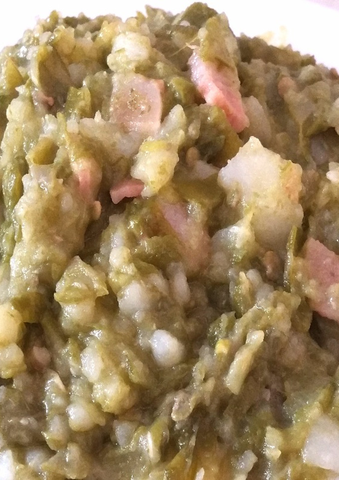 Una foto de Trinxat de judías verdes