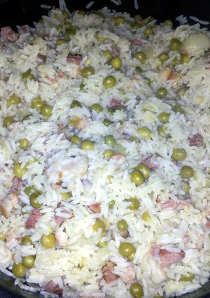 A picture of Risi e bisi (Rice and peas).