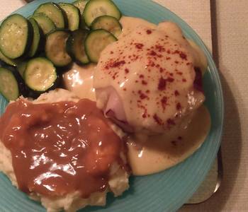Best Recipe Easy Bake Stuffed Chicken Cordon Bleu with Hollandaise Sauce Home Style