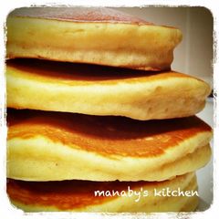 A picture of Easy! The Golden Rule of Fluffy Pancakes.