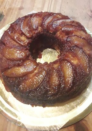 Una foto de Torta de manzana invertida !