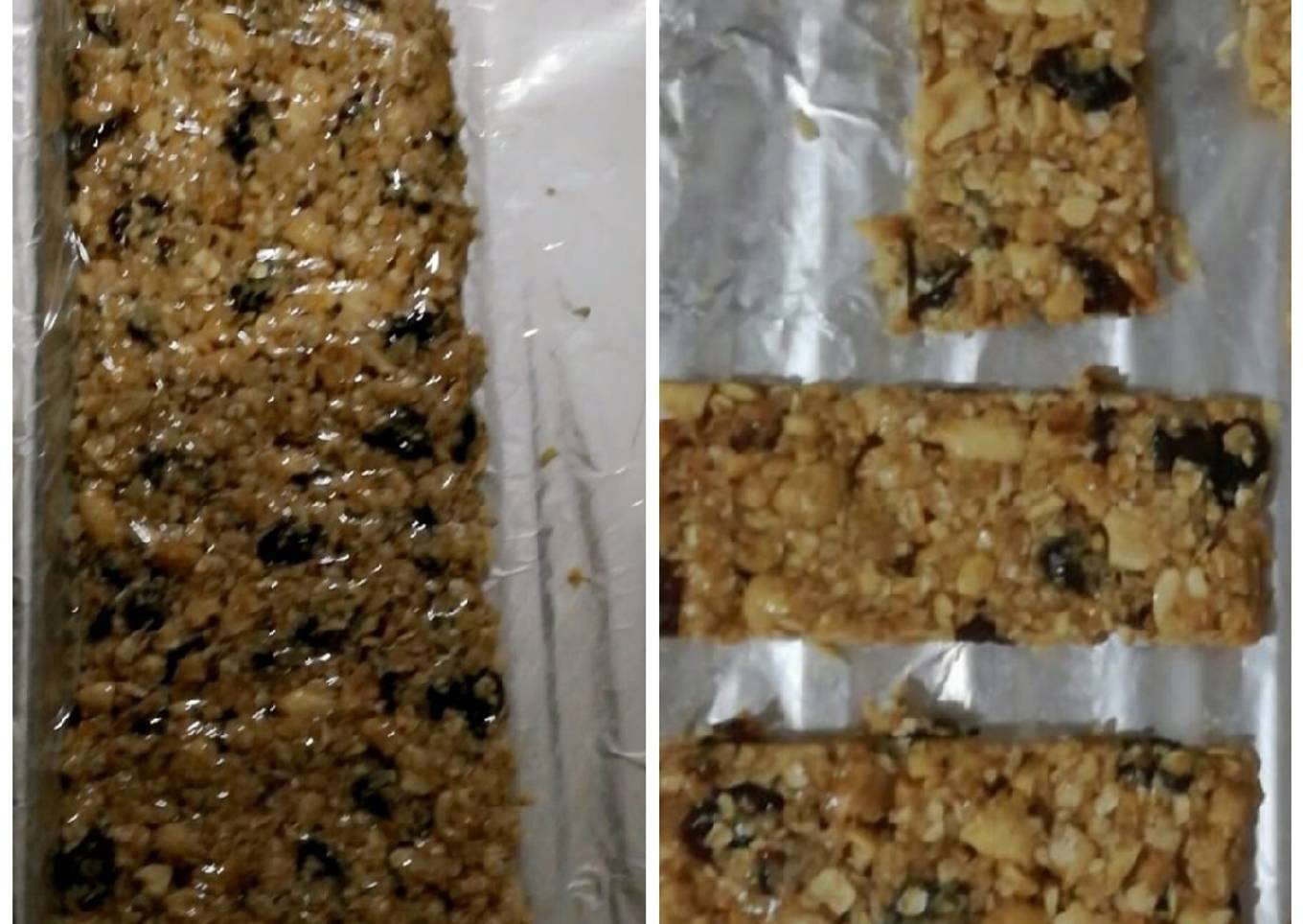 Barritas de avena sin horno