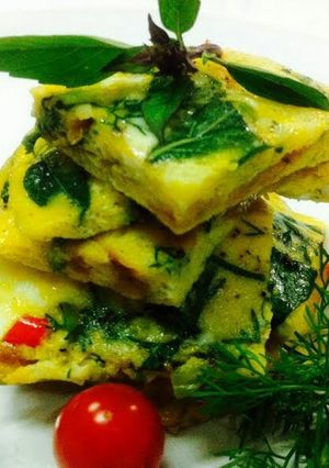 A picture of Kanya's Basils Baked Eggs.