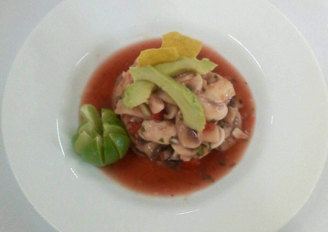 Ceviche de champiñón