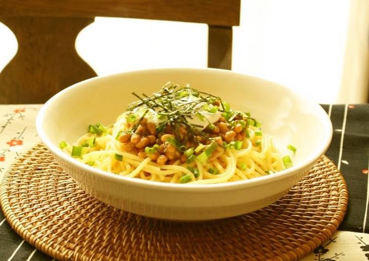 Natto and Umeboshi Spaghetti