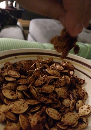 A picture of Spicy Pumpkin Seeds.