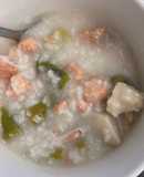 Cháo Cá hồi Sò Điệp Măng tây