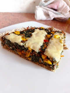 Una foto de Quiche saludable de acelga y choclo