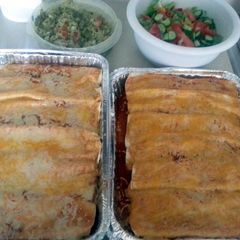 A picture of Leftover Bbq Pork Rib Enchiladas.
