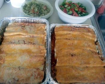 Popular Cuisine Leftover Bbq Pork Rib Enchiladas Very Delicious