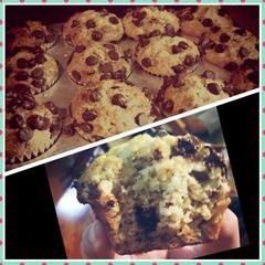 Chocolate Chip banana muffins A picture of Chocolate Chip banana muffins.