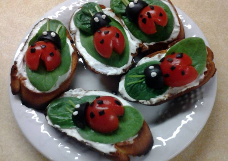 Recipe of Ultimate Lady Bug Crostini Snacks