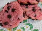 strawberry chocolate cookies