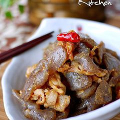 A picture of Bonito Miso Stir-Fry with Konnyaku and Pork.