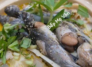 Hình của món Cá Chốt Om Măng Chua Khế Chuối Chát.