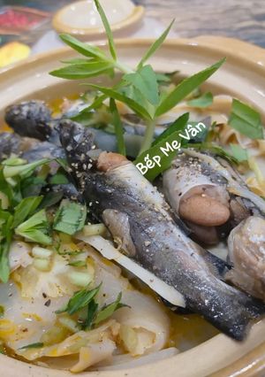 Hình của món Cá Chốt Om Măng Chua Khế Chuối Chát.