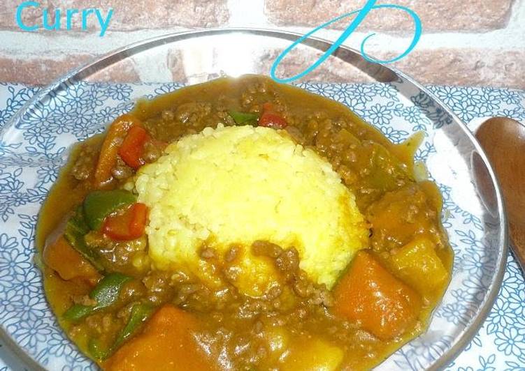 Recipe of Quick Kabocha &amp; Ground Meat Japanese Curry