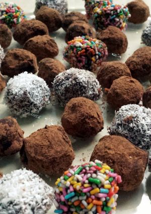 A picture of Mint Chocolate Truffles.