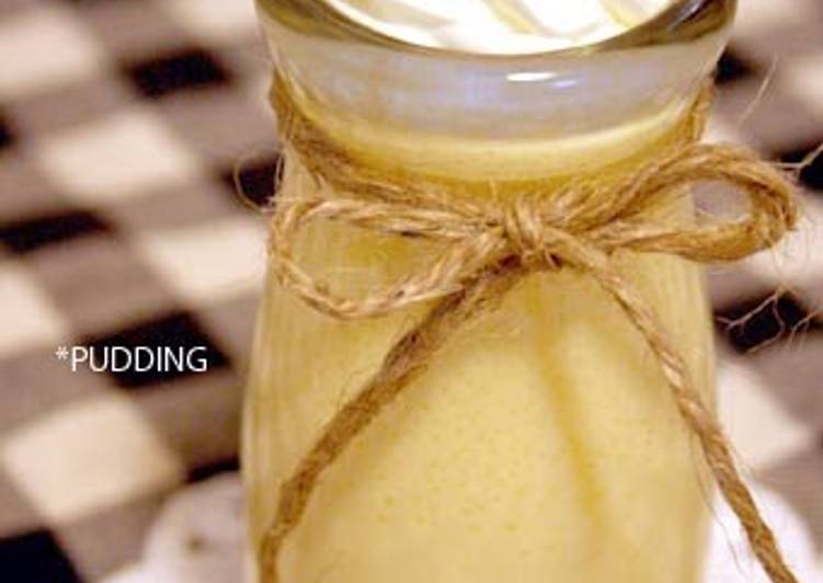 Custard Pudding in a Sauce Pan Custard Pudding in a Sauce Pan