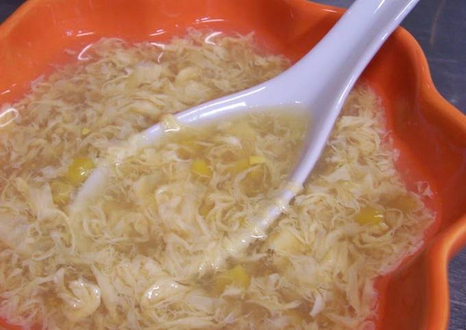 School Lunch Style Egg Drop Soup